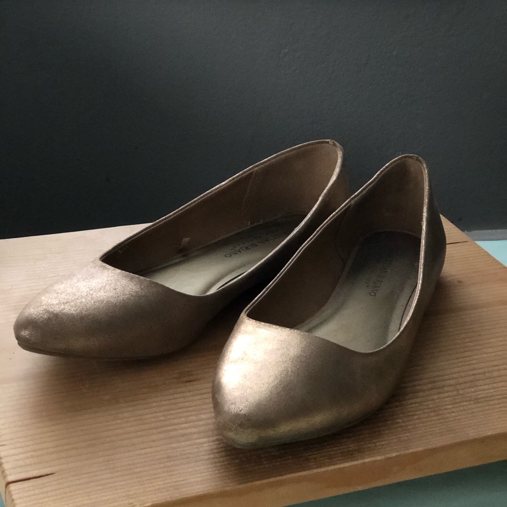 Metallic Gold Christian Siriano Flats